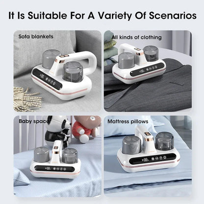 Cordless Mattress Vacuum Mite Remover – Powerful Handheld Cleaner with UV Sterilization &amp; 13KPa Suction for Beds &amp; Pillows