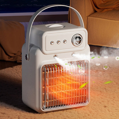 2-in-1 Efficient Room Heater & Humidifier – 1200W Indoor Table Heater with Safety Features