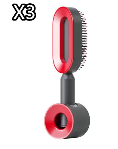 Self-Cleaning Hair Brush for Women – Anti-Static Scalp Massage Comb with One-Key Hair Removal