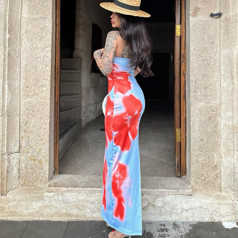 Summer Sexy Slim Slit Tube Dress – Beach to Party Perfection