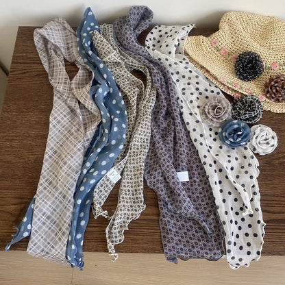 Removable Retro Affordable Luxury Dignified Flowers Silk Scarf