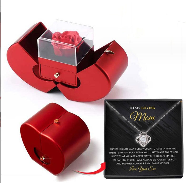 Eternal Rose Apple Jewelry Box – A Gift of Love, Beauty &amp; Surprise