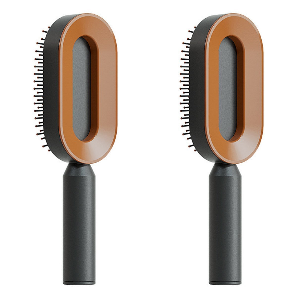 Self-Cleaning Hair Brush for Women – Anti-Static Scalp Massage Comb with One-Key Hair Removal