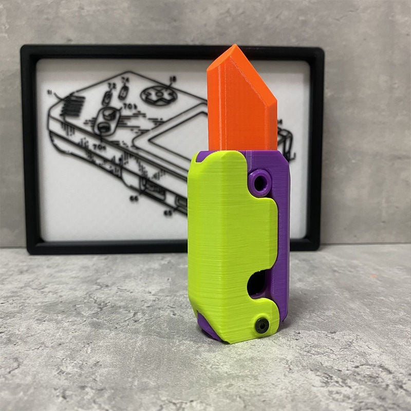 3D Printed Gravity Radish Knife – Fidget Toy & Mini Decompression Gift