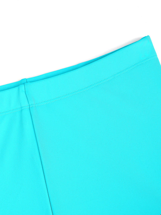 Women's Blue Long Sleeve Split Swimsuit – Sexy Fitted Beach Surf Suit for Outdoor Swimming