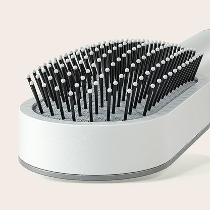 Self-Cleaning Hair Brush for Women – Anti-Static Scalp Massage Comb with One-Key Hair Removal