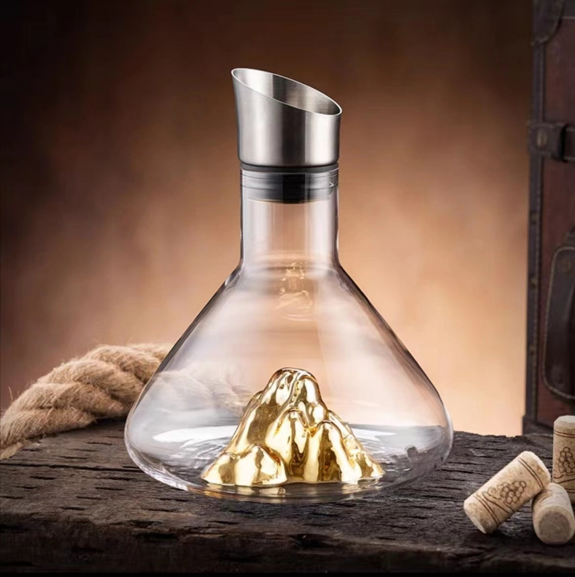 Transparent Iceberg Wine Dispenser – Quick Decanter with Waterfall Pouring Effect