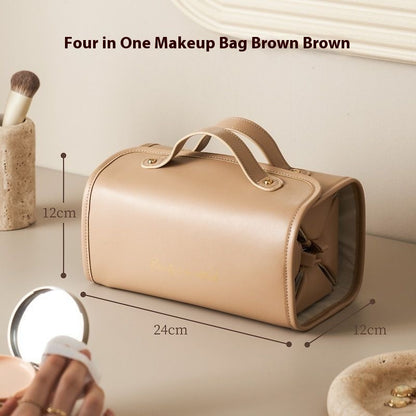 Women’s Waterproof Travel Cosmetic Bag – Large Capacity Folding Toiletry Organizer