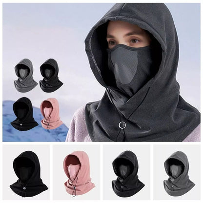 3-in-1 Winter Fleece Hood – Neck Warmer, Face Mask & Hat for Cold Weather and Riding