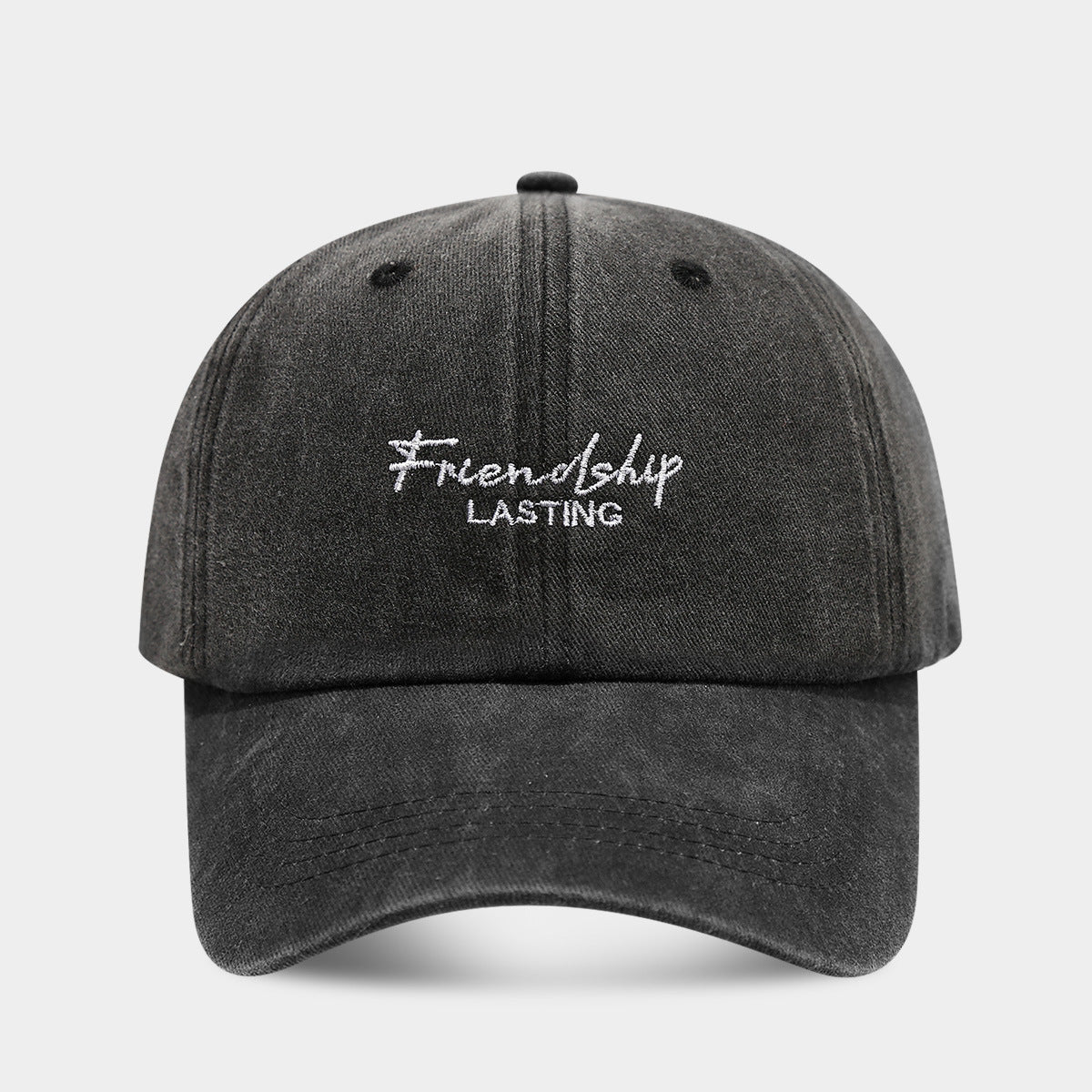 Unisex Vintage Distressed Peaked Cap – Soft Top Retro-Style Adjustable Hat for Couples