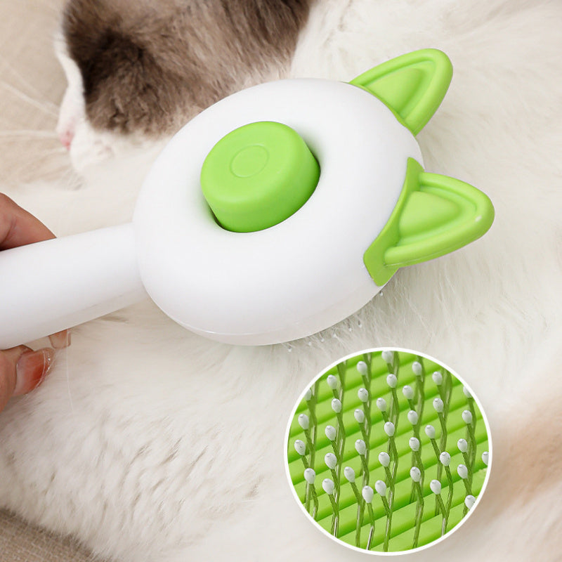 All-in-One Pet Hair Remover Brush – Self-Cleaning Dematting Tool for Dogs & Cats