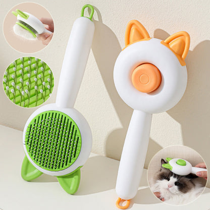 All-in-One Pet Hair Remover Brush – Self-Cleaning Dematting Tool for Dogs & Cats