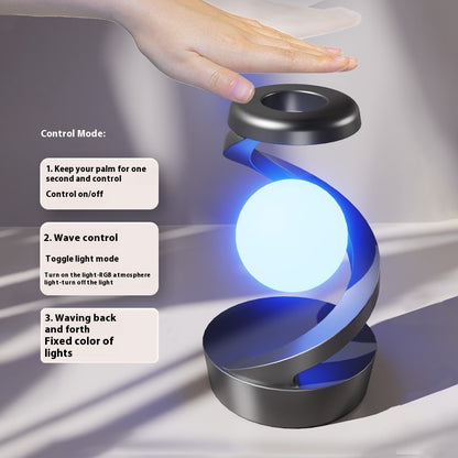 Rotating Moon Desk Lamp with Wireless Phone Charging – Futuristic Glow Meets Modern Functionality