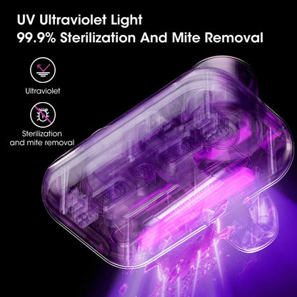 Cordless Mattress Vacuum Mite Remover – Powerful Handheld Cleaner with UV Sterilization &amp; 13KPa Suction for Beds &amp; Pillows