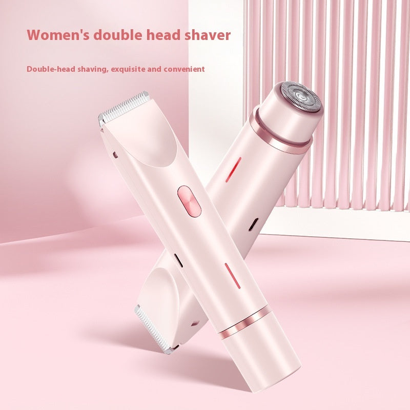 2-in-1 Electric Hair Remover for Women – Double Head Shaver for Body &amp; Bikini Line