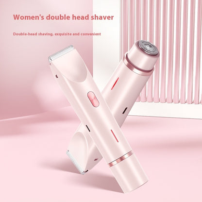 2-in-1 Electric Hair Remover for Women – Double Head Shaver for Body &amp; Bikini Line