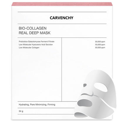 Collagen Face Mask – Pore-Shrinking, Moisturizing, Brightening &amp; Firming Skincare Sheet (Box of 4, 34g each)