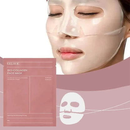 Collagen Face Mask – Pore-Shrinking, Moisturizing, Brightening &amp; Firming Skincare Sheet (Box of 4, 34g each)