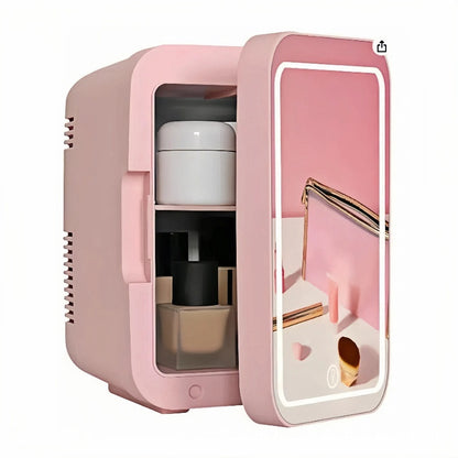 Mini Cosmetic Refrigerator – Portable Facial Mask, Skincare & Lipstick Cooler