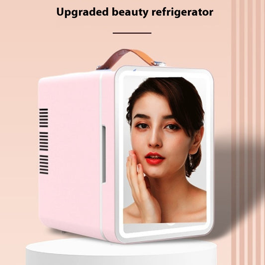 Mini Beauty Refrigerator – Portable 110V Skincare & Makeup Cooler with Built-in Light