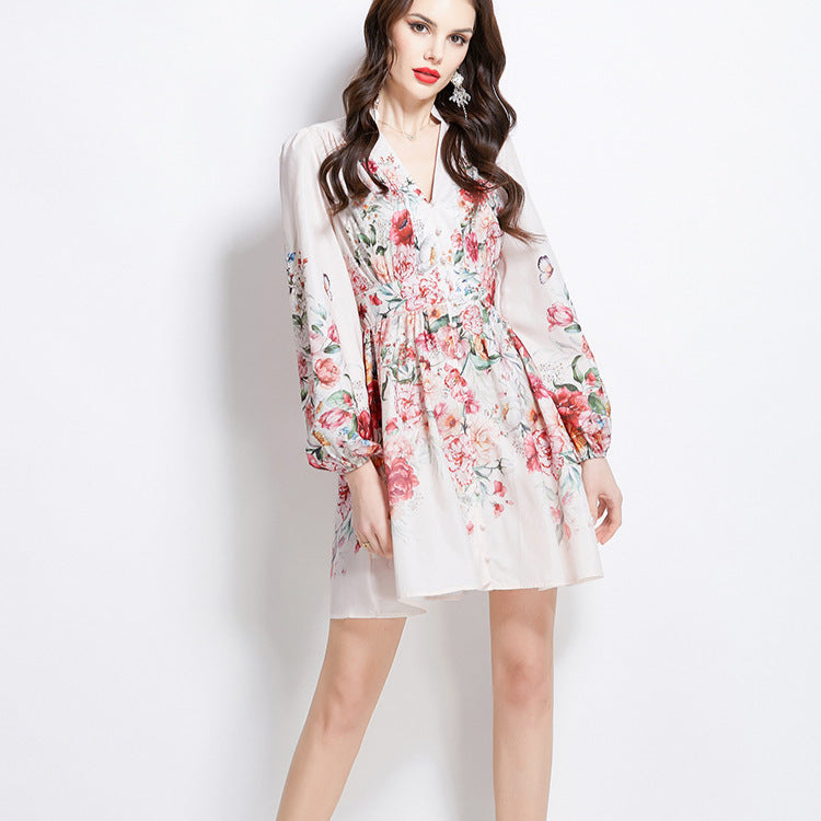 Women's French Retro Fashion Dress – Elegant Vintage-Inspired Style
