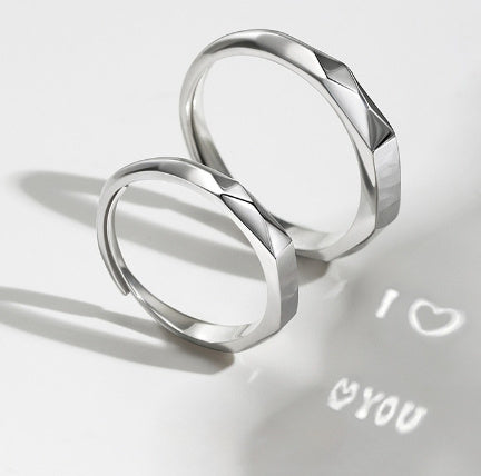 Romantic S925 Silver Love Ring – Light Reflection Hidden Message Jewelry for Engagement & Gifts