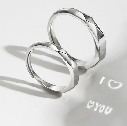 Romantic S925 Silver Love Ring – Light Reflection Hidden Message Jewelry for Engagement & Gifts